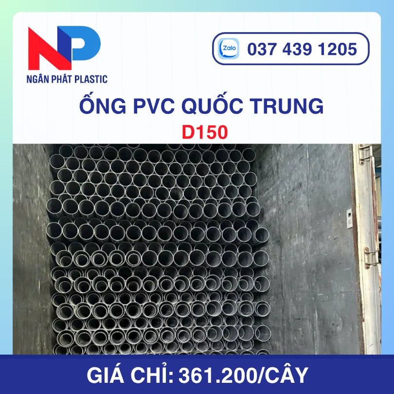 Ống Nhựa D150 Quốc Trung